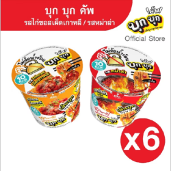 (แพ็ค 6)ก๋วยเตี๋ยวเส้นบุกกรุบ ยี่ห้อ บุก บุก คัพ
