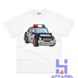 เสื้อยืดสําหรับเด็ก ลายรถตํารวจ