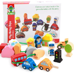 ของเล่นไม้ ร้อยเชือกสร้างเมือง