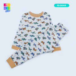 ชุดนอนเด็กสีเทาลายเครื่องบิน